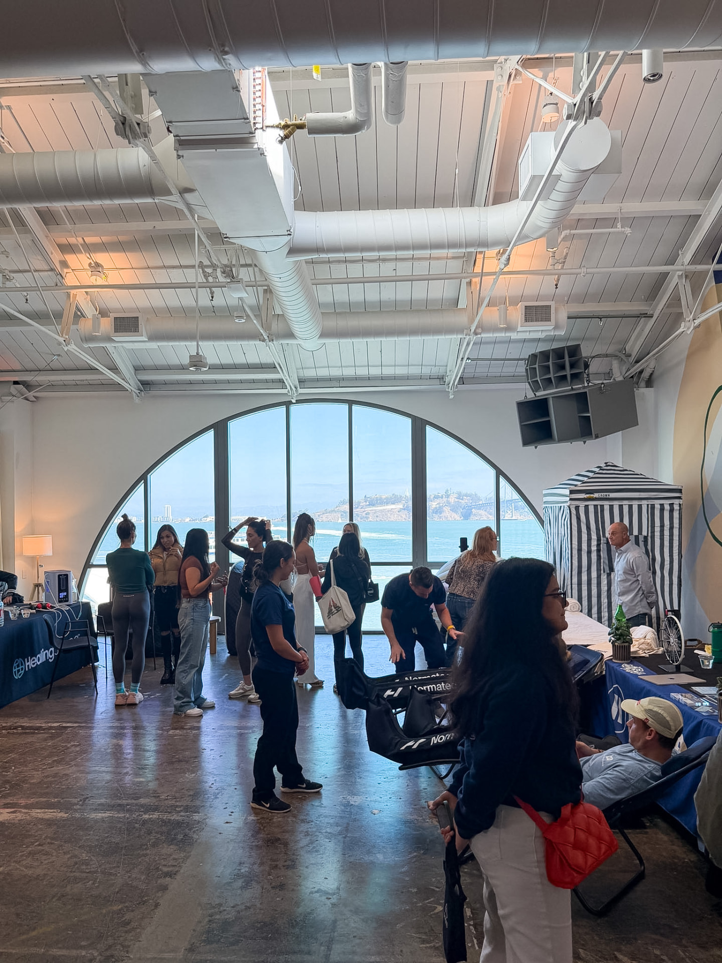 Guests and wellness experiences inside BioHack SF at SHACK15